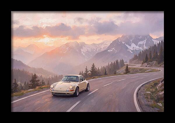 Classic Porsche On Alpine Road