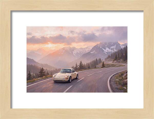 Classic Porsche On Alpine Road