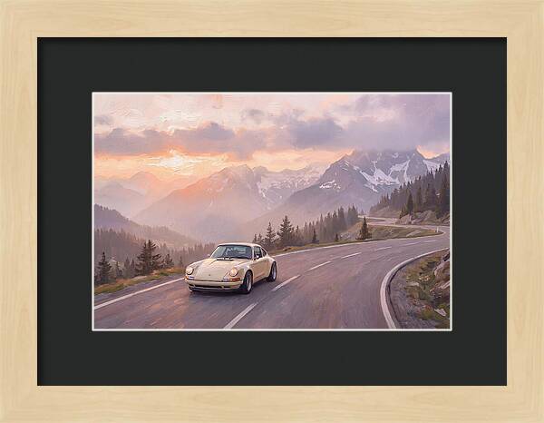 Classic Porsche On Alpine Road