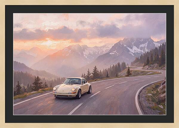 Classic Porsche On Alpine Road