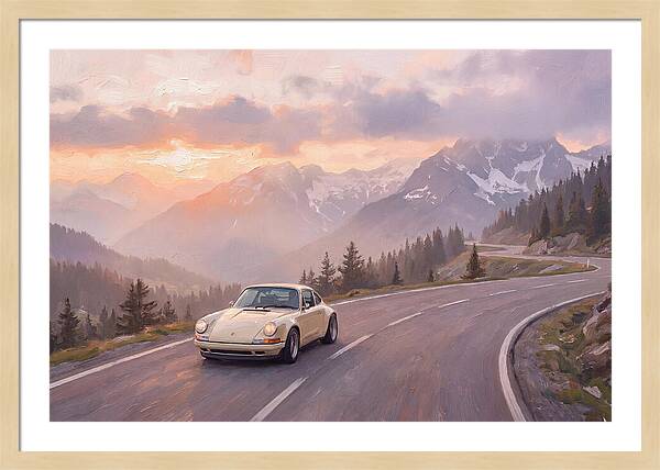 Classic Porsche On Alpine Road