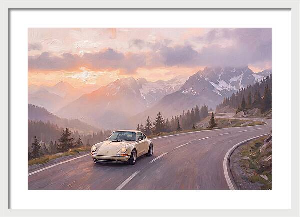 Classic Porsche On Alpine Road
