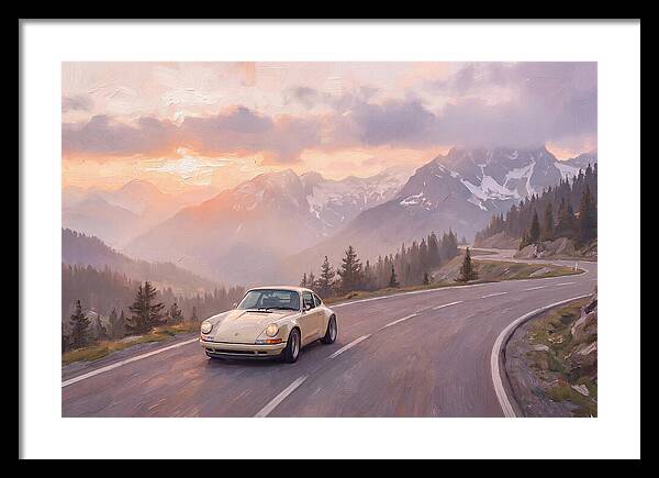 Classic Porsche On Alpine Road