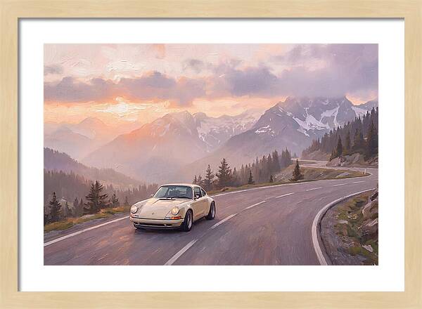 Classic Porsche On Alpine Road
