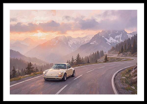 Classic Porsche On Alpine Road