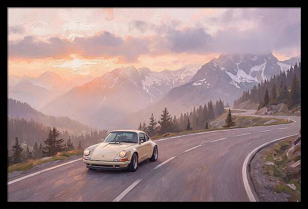 Classic Porsche On Alpine Road