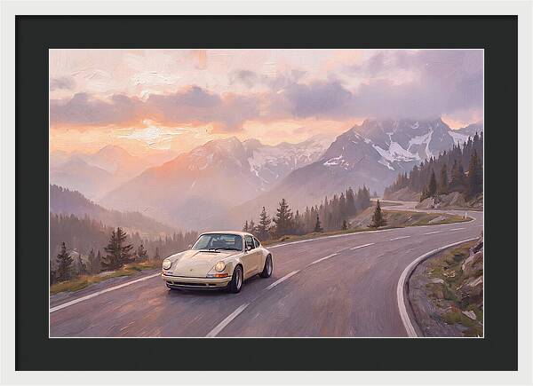 Classic Porsche On Alpine Road