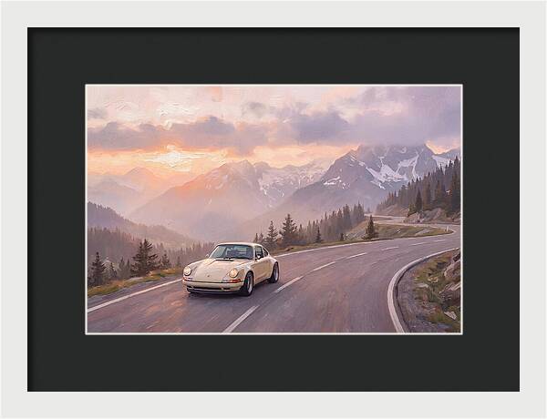 Classic Porsche On Alpine Road