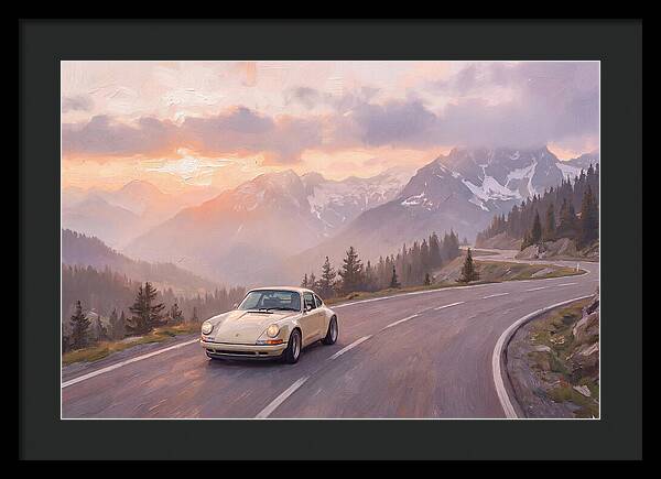 Classic Porsche On Alpine Road