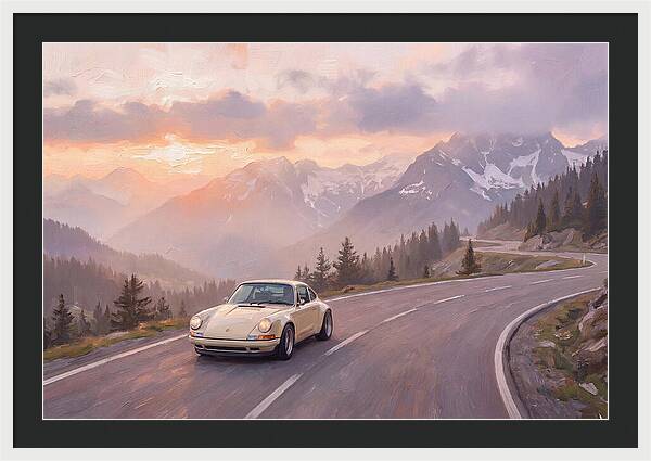 Classic Porsche On Alpine Road