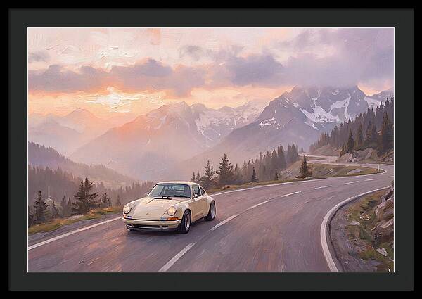 Classic Porsche On Alpine Road