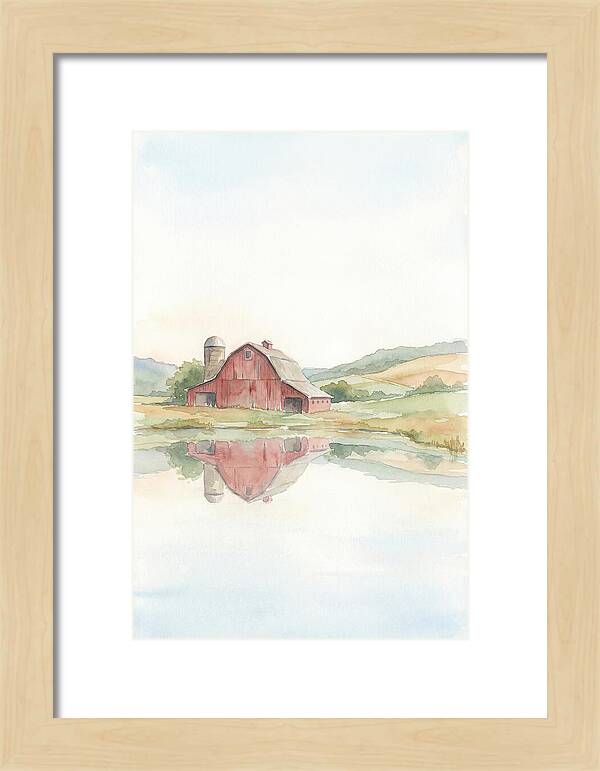 Classic Red Barn Reflection