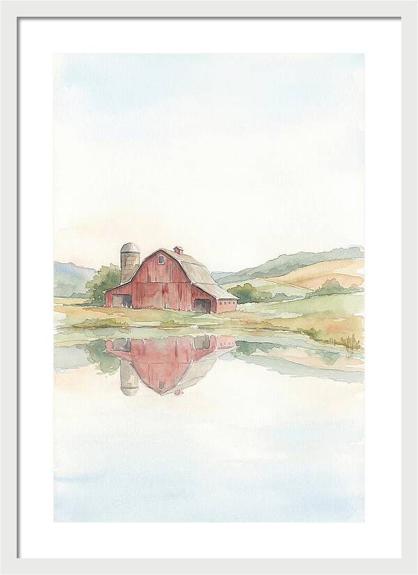 Classic Red Barn Reflection