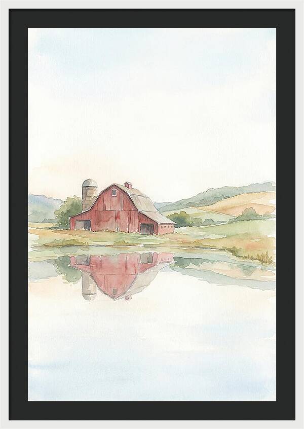 Classic Red Barn Reflection