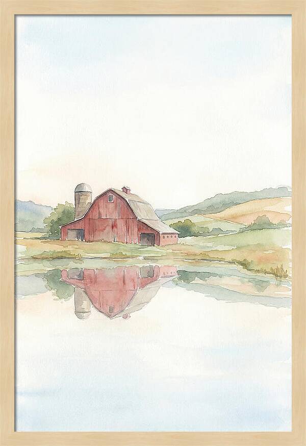 Classic Red Barn Reflection