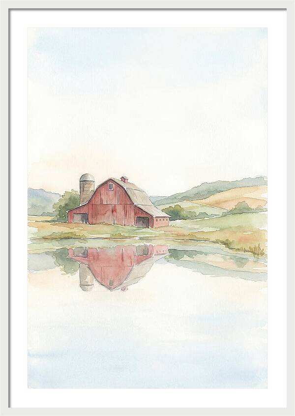 Classic Red Barn Reflection