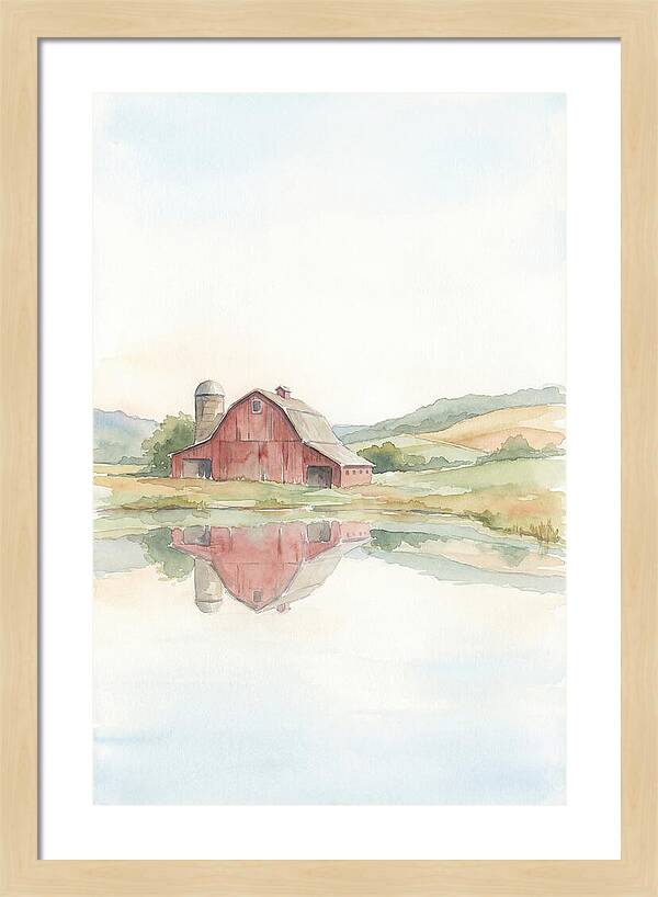 Classic Red Barn Reflection