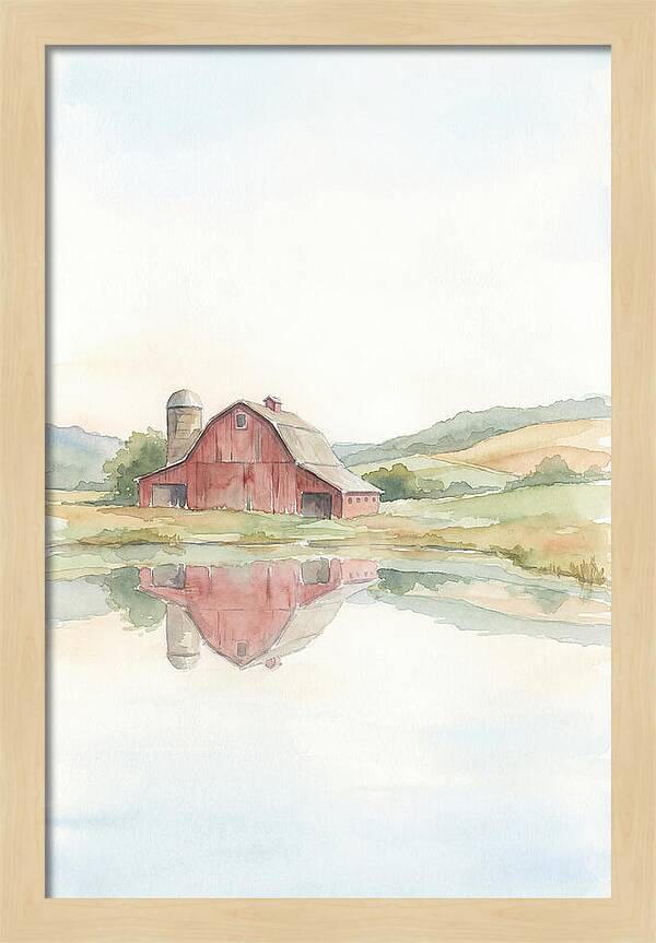 Classic Red Barn Reflection