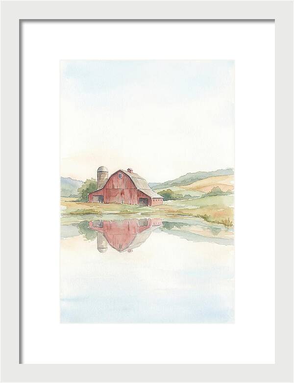 Classic Red Barn Reflection