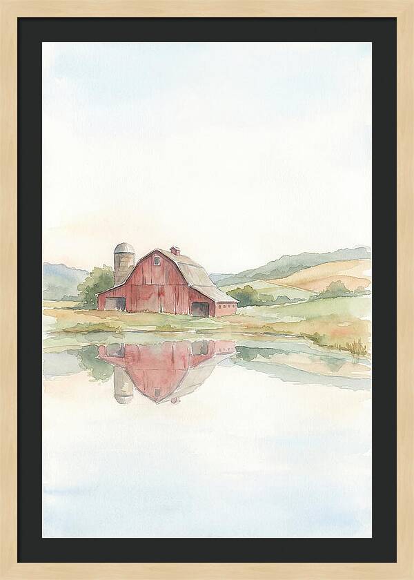Classic Red Barn Reflection