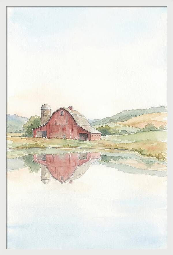 Classic Red Barn Reflection