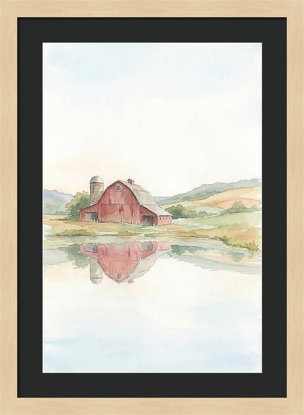 Classic Red Barn Reflection