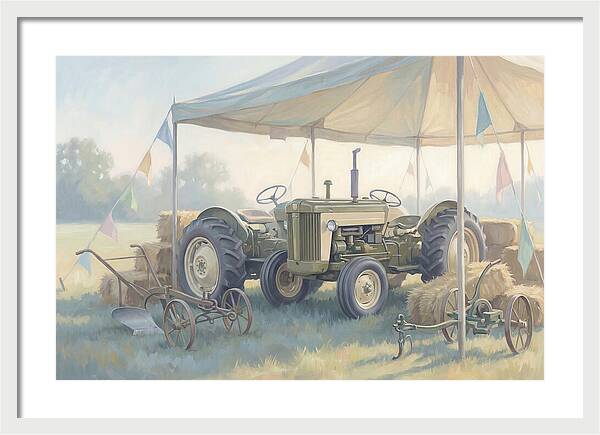 Classic Restored Tractor At County Fair