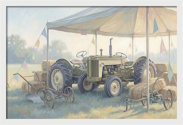 Classic Restored Tractor At County Fair