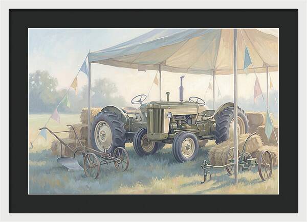 Classic Restored Tractor At County Fair