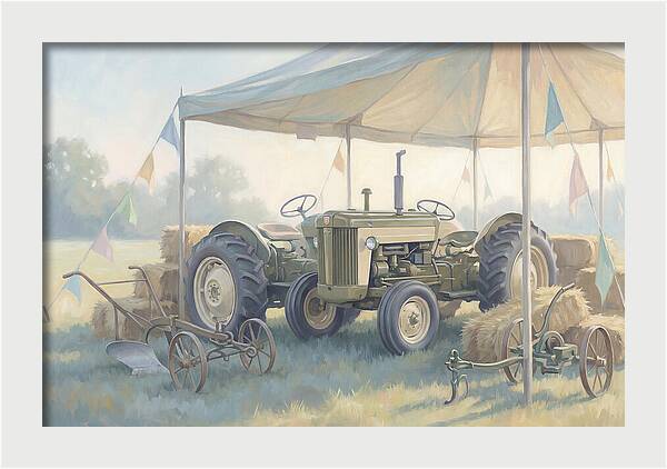 Classic Restored Tractor At County Fair
