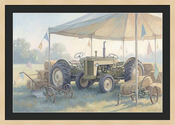 Classic Restored Tractor At County Fair