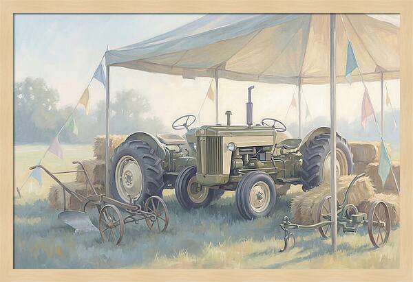Classic Restored Tractor At County Fair