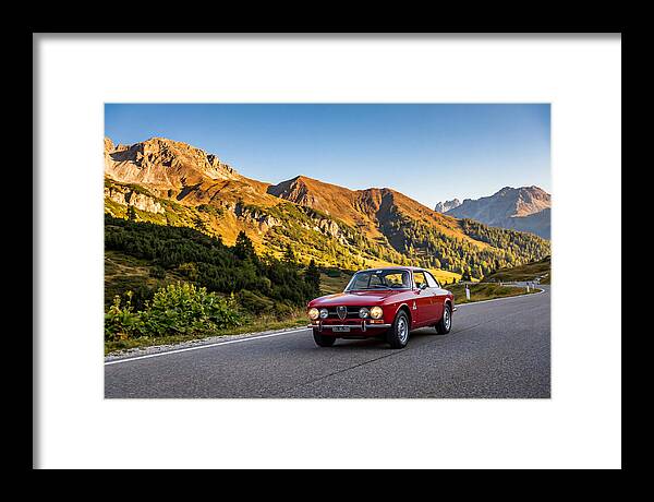 Classic Sports Car On Alpine Pass