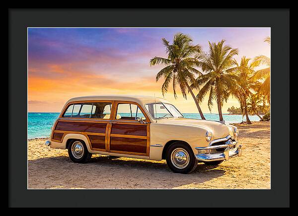Classic Station Wagon By The Beach