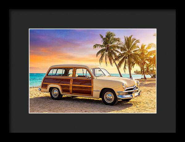 Classic Station Wagon By The Beach