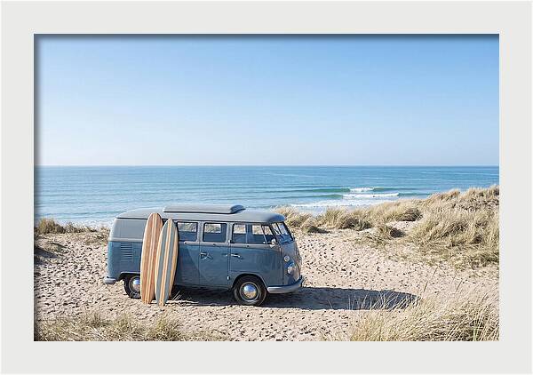 Classic Van By The Beach