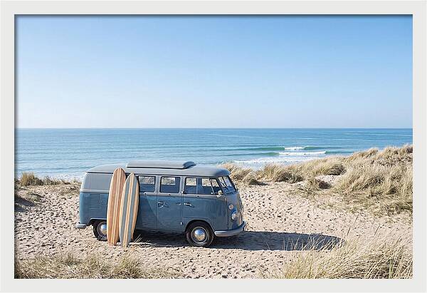 Classic Van By The Beach