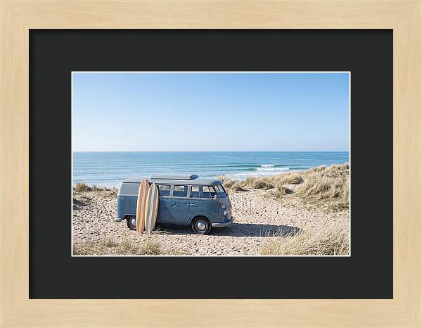 Classic Van By The Beach