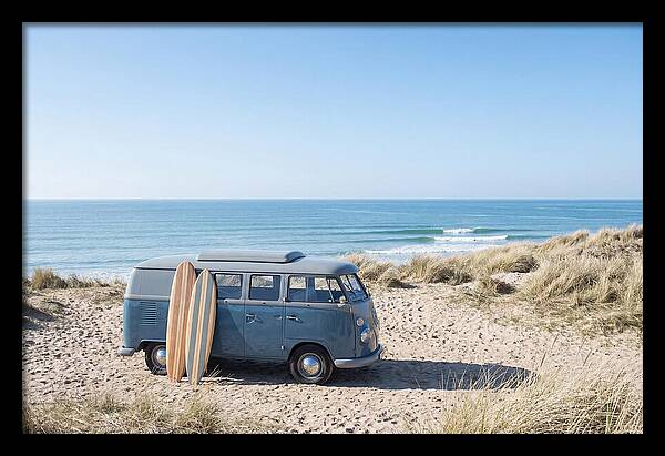 Classic Van By The Beach