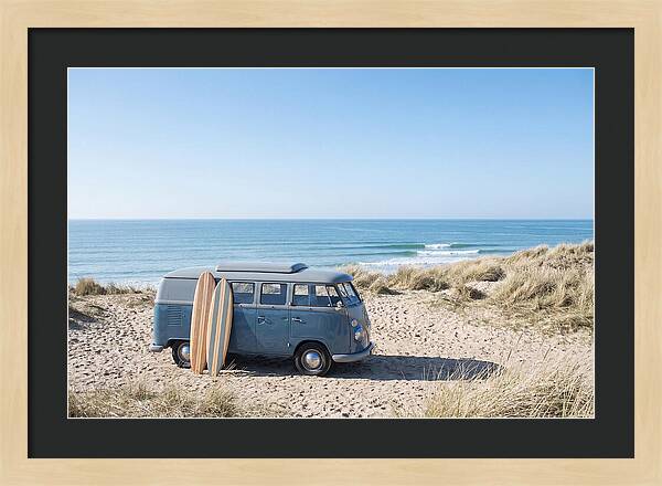 Classic Van By The Beach
