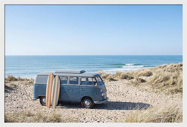 Classic Van By The Beach