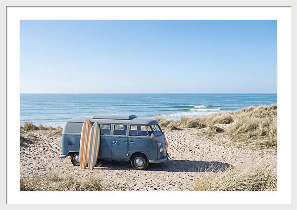 Classic Van By The Beach