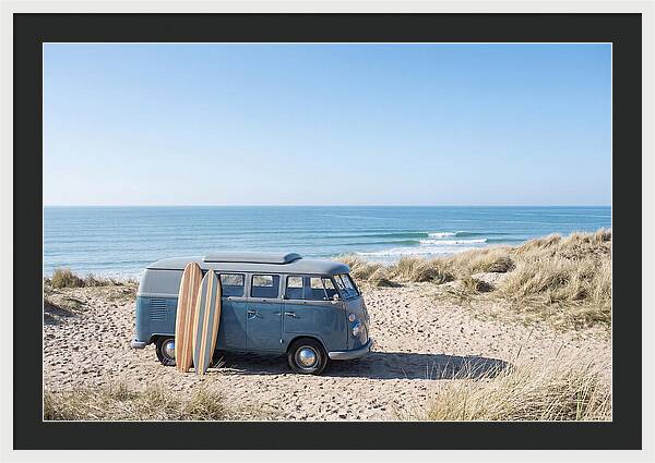 Classic Van By The Beach