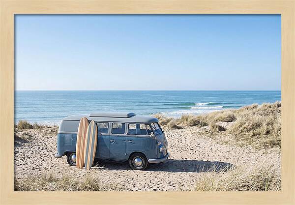 Classic Van By The Beach