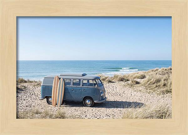 Classic Van By The Beach