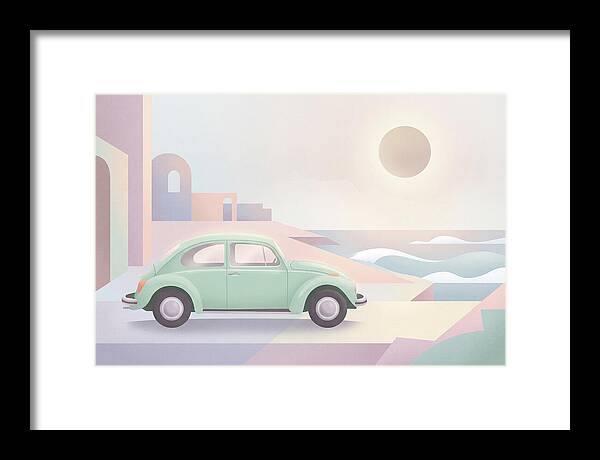 Classic Volkswagen Beetle By The Sea