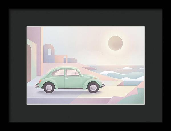 Classic Volkswagen Beetle By The Sea