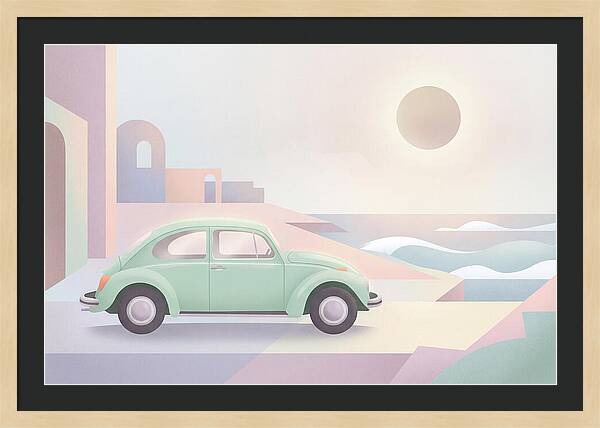 Classic Volkswagen Beetle By The Sea