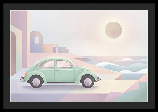 Classic Volkswagen Beetle By The Sea