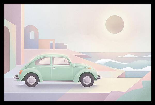 Classic Volkswagen Beetle By The Sea
